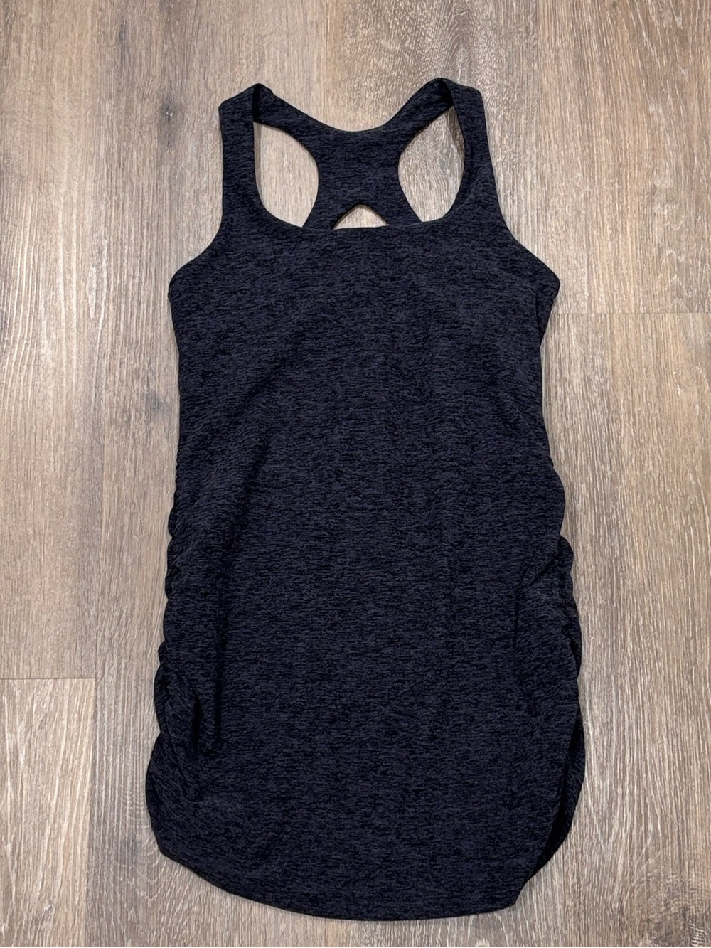 Beyond Yoga Beyond the Bump Ruched Maternity Tank Top Heather Gray Size S